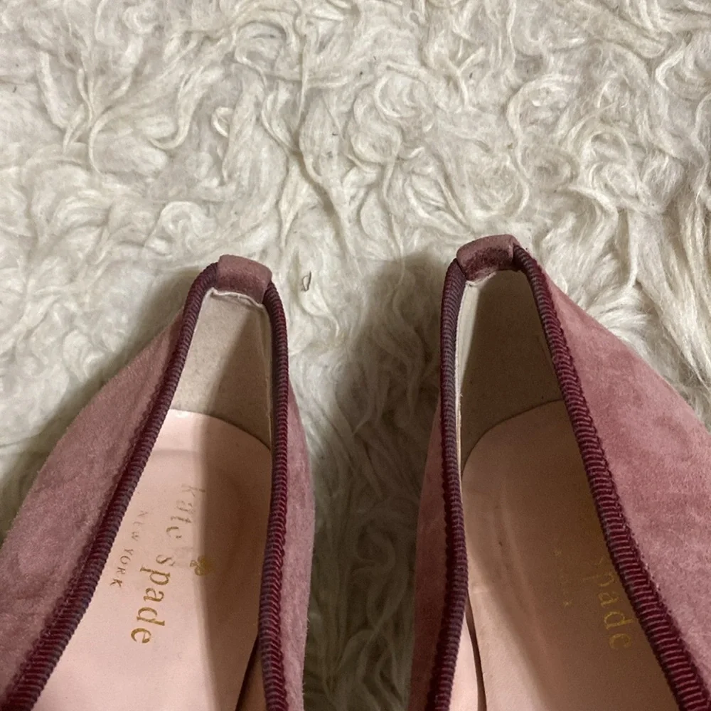 Kate Spade Suede Purple Embellished Ballet Flats‎ Women’s Size 5.5 M